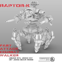 Project-Raptor-K-Cover-OPR.jpg 28MM PROJECT RAPTOR FAST ATTACK COMBAT WALKER-RAPTOR K