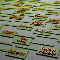 gardentags.jpg Fichier STL Jardin Légumes Fruits Etiquettes・Modèle à imprimer en 3D à télécharger