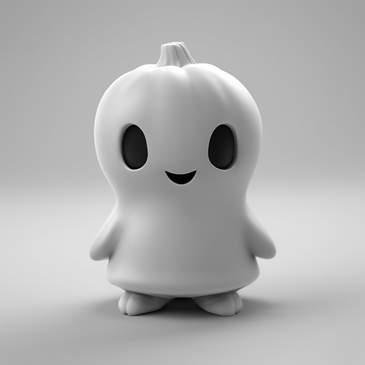 Charming Ghost Pumpkin Figurine | Halloween Collectible
