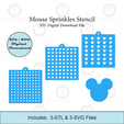 Etsy-Listing-Template-STL.png Mouse Sprinkles Stencil | Laser or 3D Printed, Decorating Stencils | Digital Download STL & SVG Files