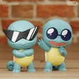 squirtle_squad1.png Squirtle Squad Chibi Shades Sunglasses Pokemon 3 models
