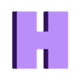 H.stl Letras do alfabeto - 3D oco