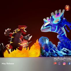 Pokémon Kyogre - Pokémon Lendário Kyogre - impressão 3D - Hobbies