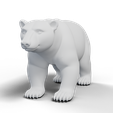 002_clay.png Polar Bear Statue STL – Standing Bear 3D Print – Wildlife Figurine for Shelf Display