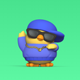Cod238-Bird-Hip-Hop-1.png 3D file Bird Hip Hop・3D printing model to download