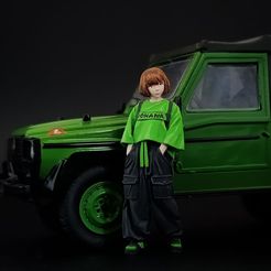 Cute urban hypebeast girl