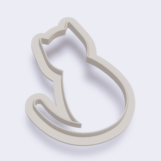 Cat Polymer Clay Cutters STL File 3D model