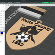 Notts-County-2.png Porta-chaves EFL League Two Notts County Keychain Shield (Escudo da Liga Dois do Condado de Notts) imprimível e renderizável a cores