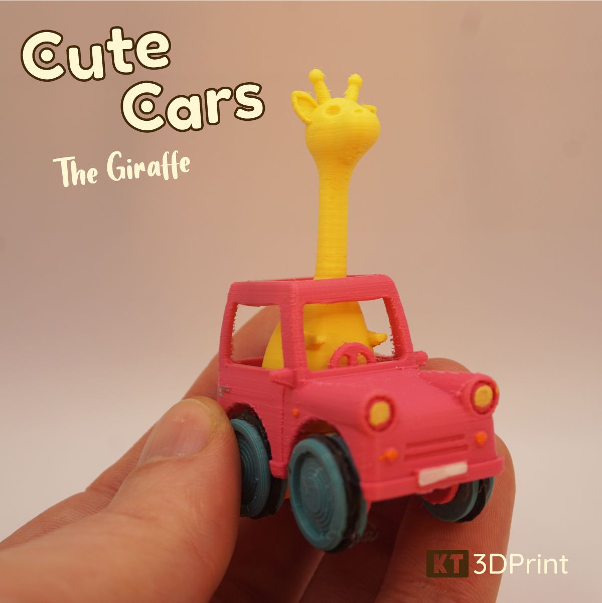 CuteCarsGiraffe_6.jpg Télécharger le fichier STL Mignonnes voitures - Girafe • Objet imprimable en 3D, KT3Dprint