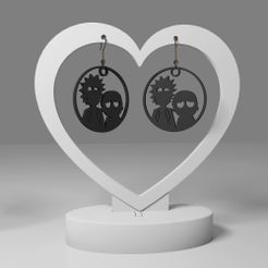 rick.jpg STL file Rick and Morty earrings・3D printable model to download, LC-Designs-