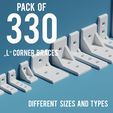 wb ae XY Big pack of 330 L shaped right angle braces / brackets