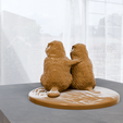 two-standing-marmots-1.png Two standing marmots stl 3d print file