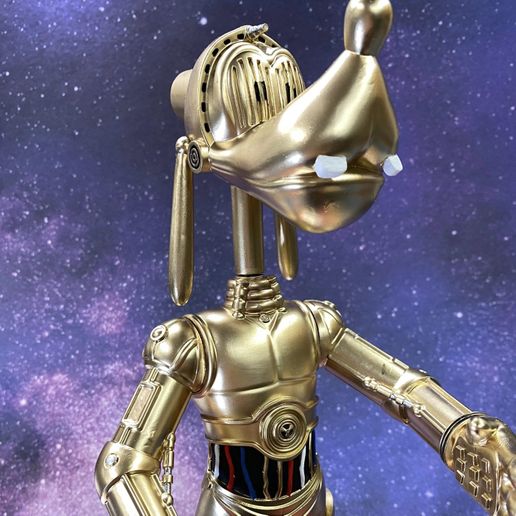 Star Wars Goofy C3PO STL - 3D model önizlemesi