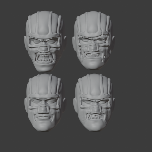 kickass 1/12 heads 3D model
