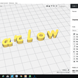 cura.png HARLOW font lowercase 3D letters STL file