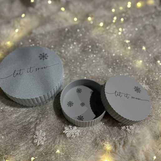 IMG_3903.jpeg Let It Snow Gift Box – 3D Printable STL + Bambu Files | Snowflake Money Gifts | Christmas