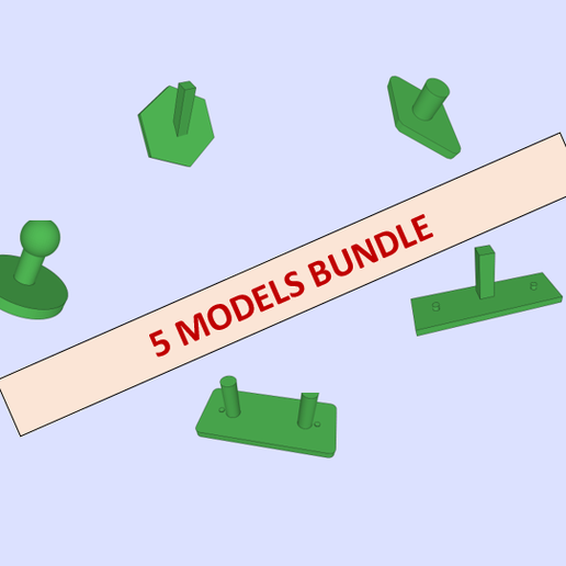 SCULDO Wall Hooks Vol. 1 – 5 Unique 3D-Printable Wall Hangers - PU