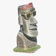 model-7.png Moai statue wearing sunglasses and a party hat NO.2