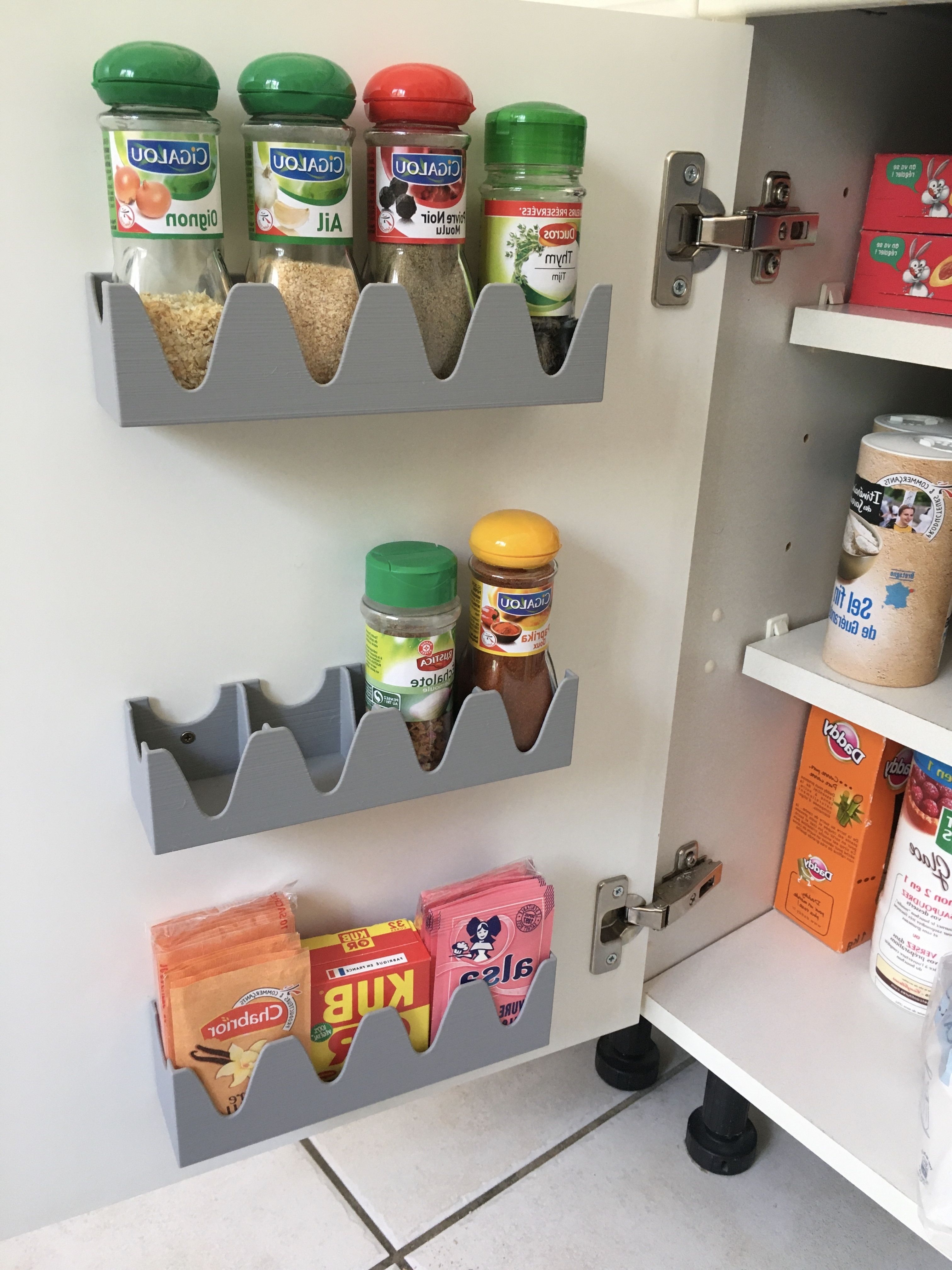 Download free STL file Spice rack for a cupboard • 3D printer design ...