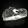 Wolf-band-ring-3.jpg Archivo STL Anillo banda lobo・Plan de impresora 3D para descargar