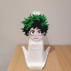 deku.jpeg STL file Headset emblem: Deku - My Hero Academia・3D printable model to download