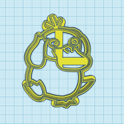 054-Psyduck.png STL file Pokemon: Psyduck Cookie Cutter・Model to download and 3D print