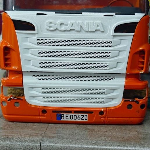 🚁 tamiya scania R620 R470 series facelift front grill・ STL File for 3D ...