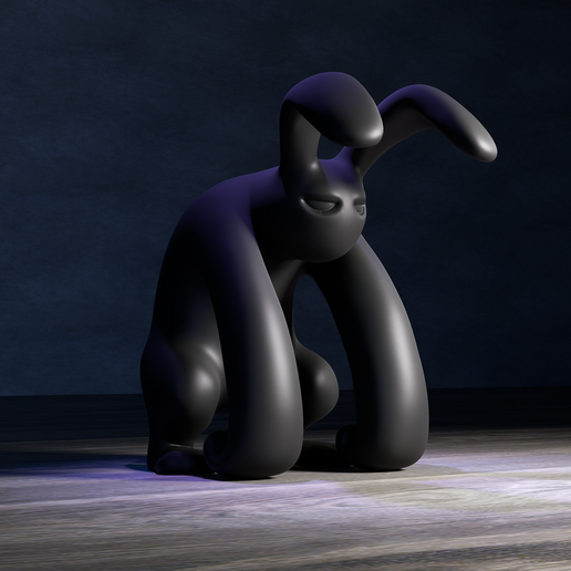 conejo23.png GRAVITY - ATMOS Art Toy Vol. 2 | Slouching Rabbit Sculpture | Decorative 3D Model