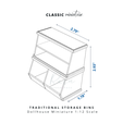ue67 MINI furniture Traditional Storage Bin for 1:12 Dollhouse | Toy Box | Toy Storage for 1:12 Dollhouse
