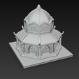 a1266.png1.png Fantasy Stone Domed Bibliothek Gebäude | Rathaus Struktur 3D-Drucker Modell STL