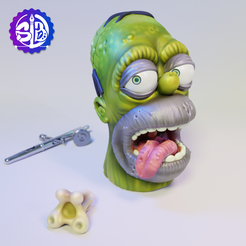 1@2x.png Fichier STL HOMERO SIMPSON ZOMBIE Porte-appareil auditif・Design pour imprimante 3D à télécharger