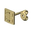Givenchy-greek-key-stud-earring-05.jpg Givenchy logo stud earring 3D print model