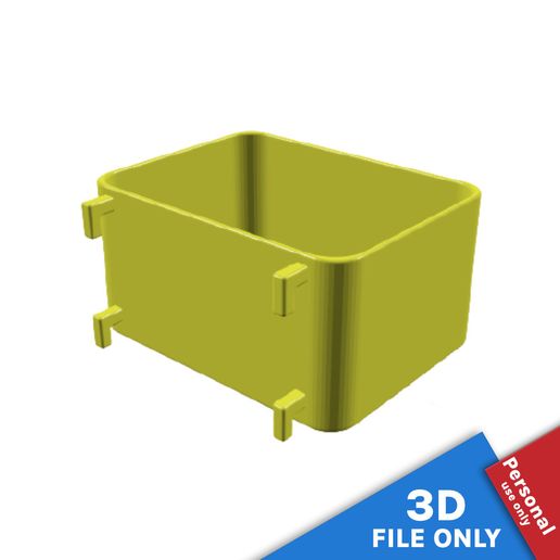 CONTAINER WITH 10X7.5X5.5CM STORAGE SPACE FOR IKEA SKADIS 3D model