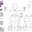 Octo.png [KABBIT BJD] Octo Kabbit the Octopus Ball Jointed Doll - For FDM and SLA Printing
