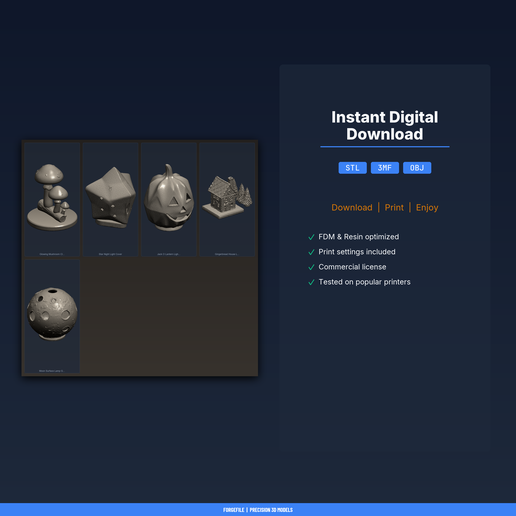 02_digital_download.png Night Light Collection - 5-Model STL Bundle