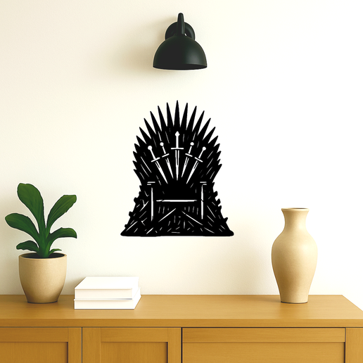 Iron throne wall decoration (game of thrones) 3D model