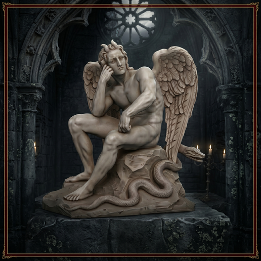 portada.png Lucifer Sculpture  for 3D print