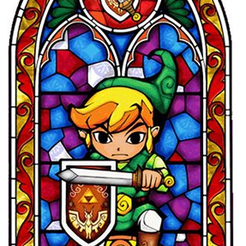 Vitrail Zelda 3.png Free STL file LITHOPHANE STAINED GLASS ZELDA WINDWAKER 4TH MODEL・3D print object to download