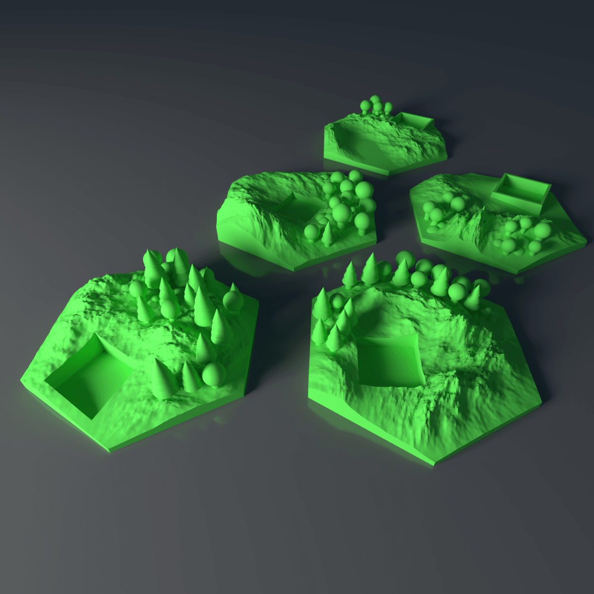 Pic2.png 3D file Custom forrest tile set for Terraforming Mars - Forrest 6-10・3D printable model to download, Rayjunx