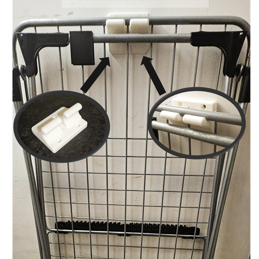 Wall Mount Bracket for Foldable Drying Rack Rods