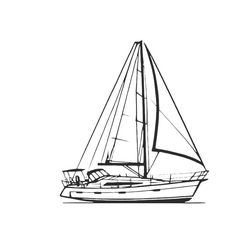 Beneteau-Oceanis-321.jpg Beneteau Oceanis 321 3D Silhouette - STL Model for Laser Cutting and 3D Printing