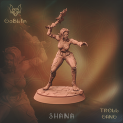 SHANA_8b.png Fichier 3D Troll Shana - Gang des trolls・Objet imprimable en 3D à télécharger, GoblinArtStudios