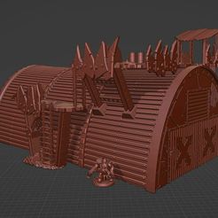 Space-Ork-HangerBay-01.jpg Archivo 3D Space Orks HangerBay pieza de terreno inspirada en wh40k・Objeto para impresora 3D para descargar