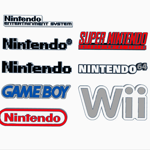 👾 8x NINTENDO Logo Display Collection by MANIACMANCAVE3D・ STL