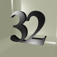 CC32.png House number, numbered stakeout N°32