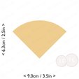 1-4_of_pie~2.5in-cm-inch-cookie.png Slice (1∕4) of Pie Cookie Cutter 2.5in / 6.4cm