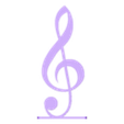 treble clef.STL Music Symbol Notation Treble Clef Toy Gift 3D