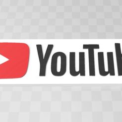 1.jpg Archivo STL Youtube - logotipo・Diseño de impresión en 3D para descargar