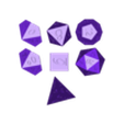 Polyset Vertical.stl Polyset Dice (Sharp Edges) - Fantasy Elf Font - D4, D6, D8, D10, D12, D% Vertical, D20