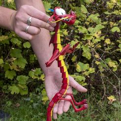 Mushu03.jpg STL file Mushu Articulated Dragon・Model to download and 3D print